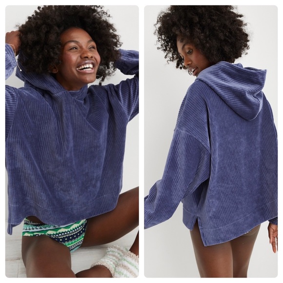 aerie Tops - aerie | Groove-On Velour Hoodie